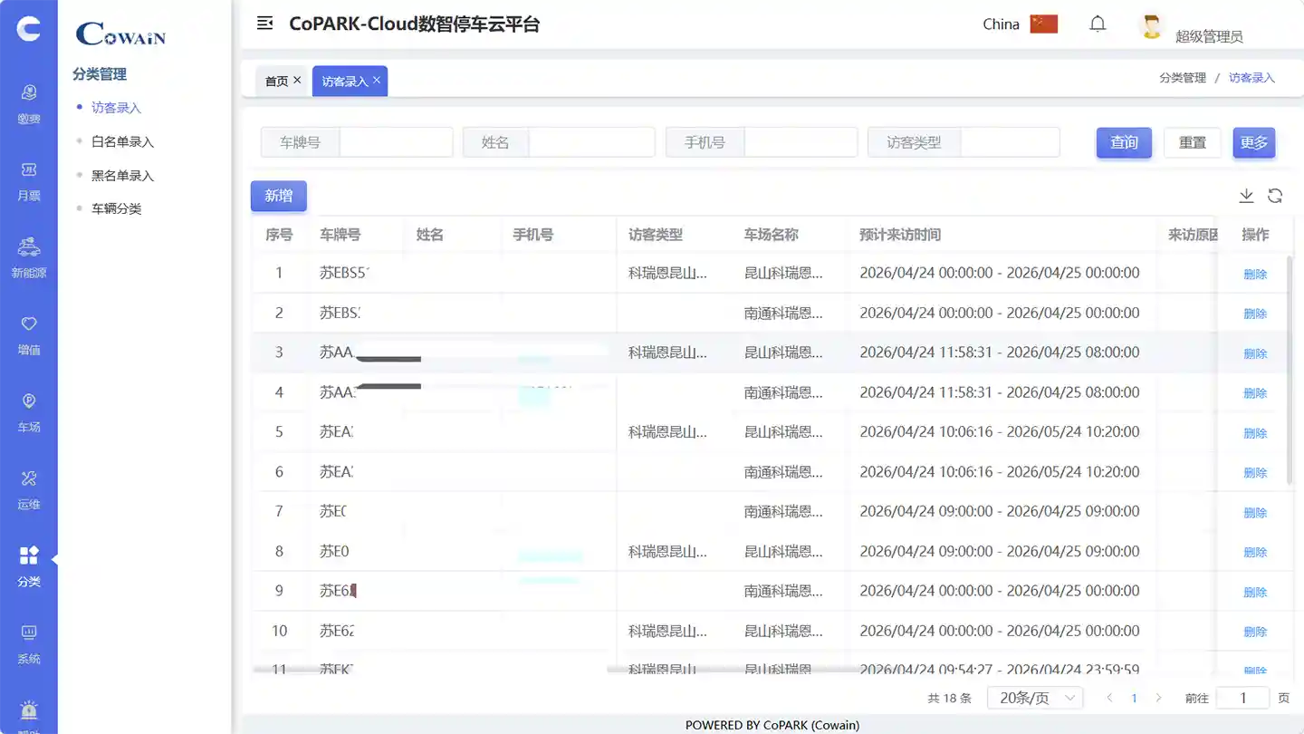 用戶與門禁控制 - CoPARK SMART
